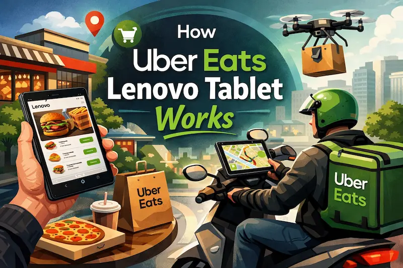 How Uber Eats Lenovo Tablet Works