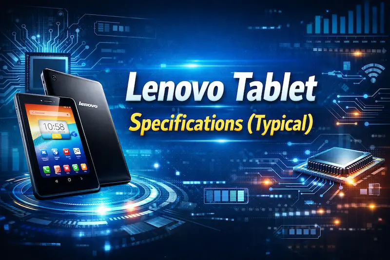 Lenovo Tablet Specifications (Typical)