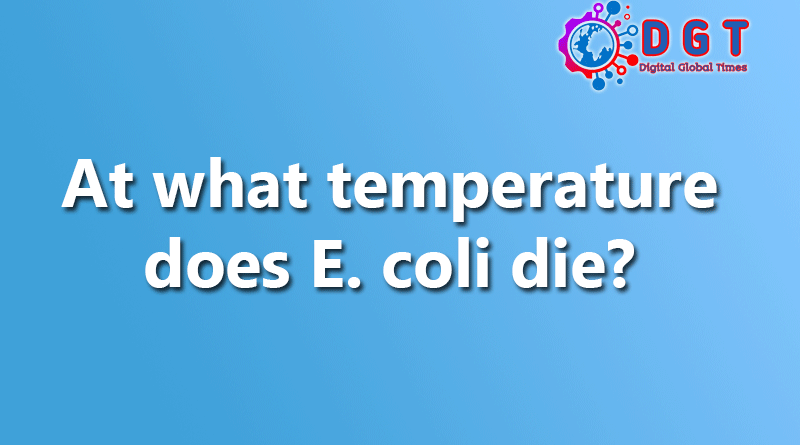 At what temperature does E. coli die?