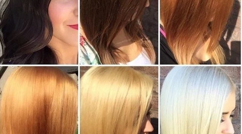 realistic stages of lightening hair