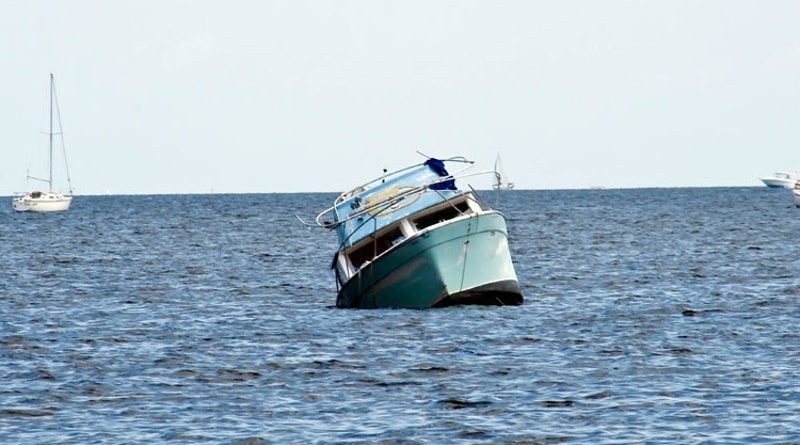 your boat capsizes and floats away what should you do