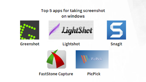 Taking a screenshot on windows through the top 5 apps