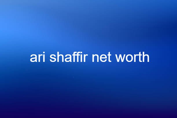 ari shaffir net worth